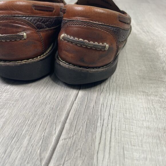 L.L. Bean Men's Allagash Bison Handsewn Penny Loafers Two-Tone Size 9 Slip On S - Picture 6 of 12